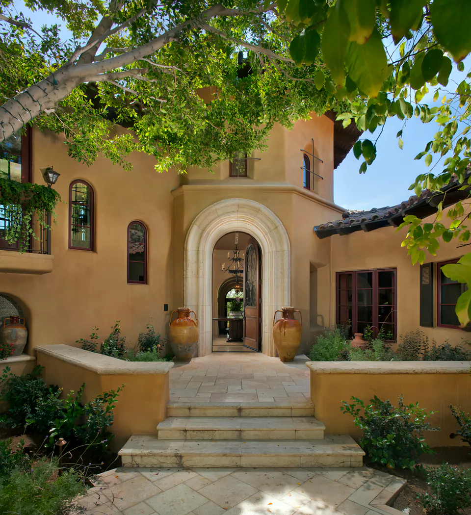 Entry at Biltmore Residence, Phoenix, Arizona, interior design by Paul Lauren Designs