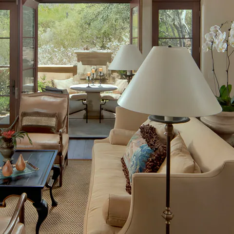 Detail of the living room at Biltmore Residence, Phoenix, Arizona, interior design by Paul Lauren Designs