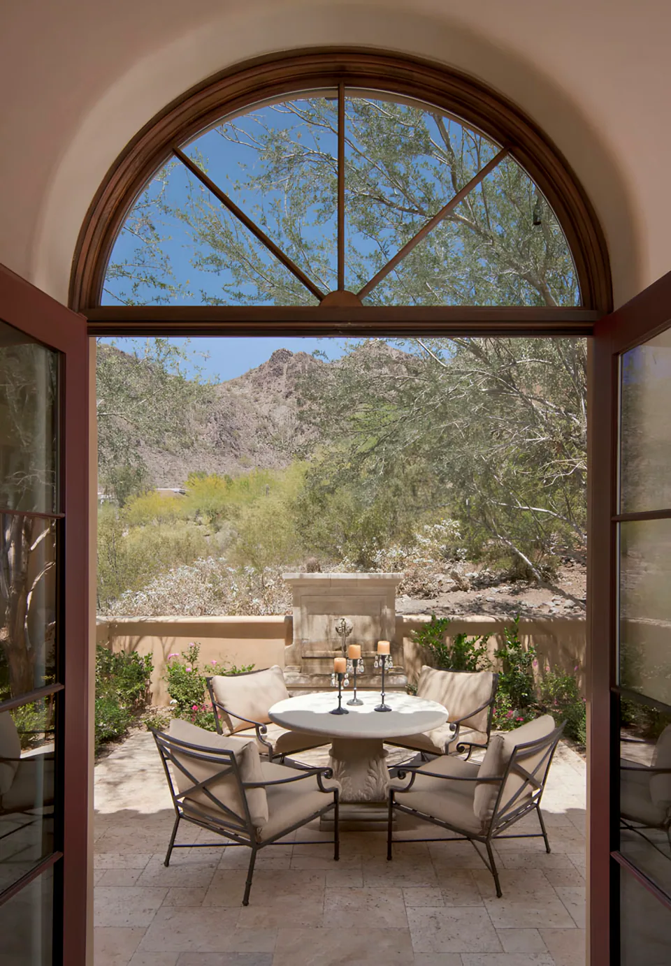 Patio at Biltmore Residence, Phoenix, Arizona, interior design by Paul Lauren Designs