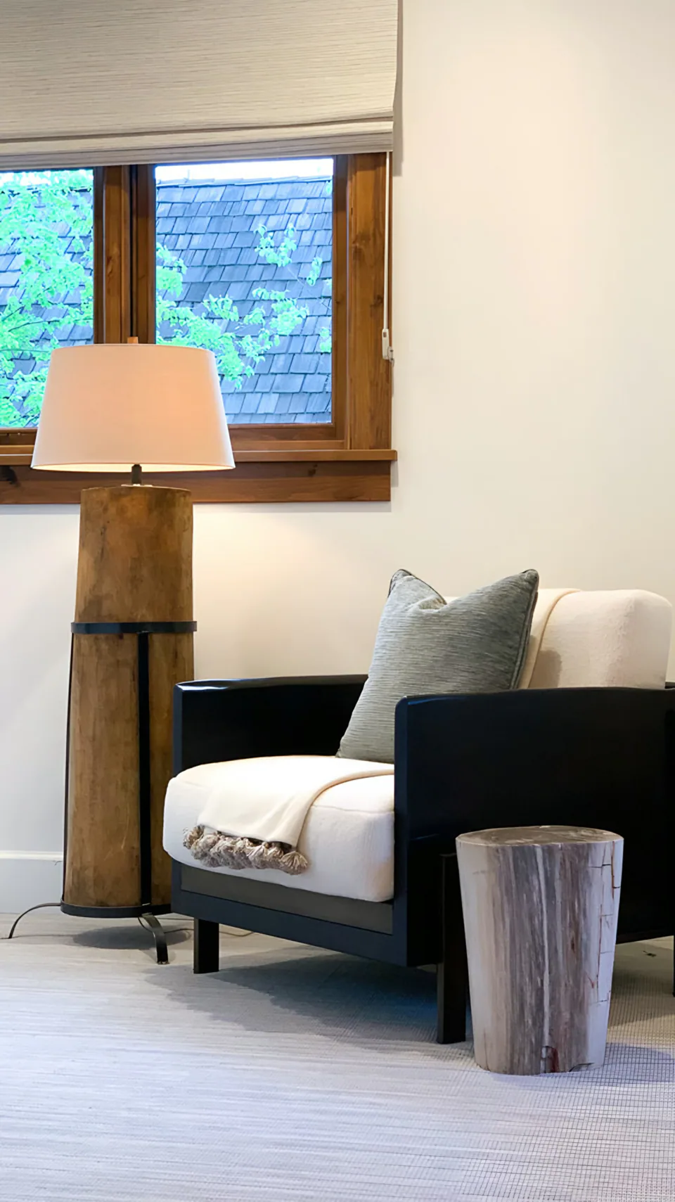 Bedroom at Cabin on the Fairway, Coeur d'Alene Lake, Idaho, interior design by Paul Lauren Designs