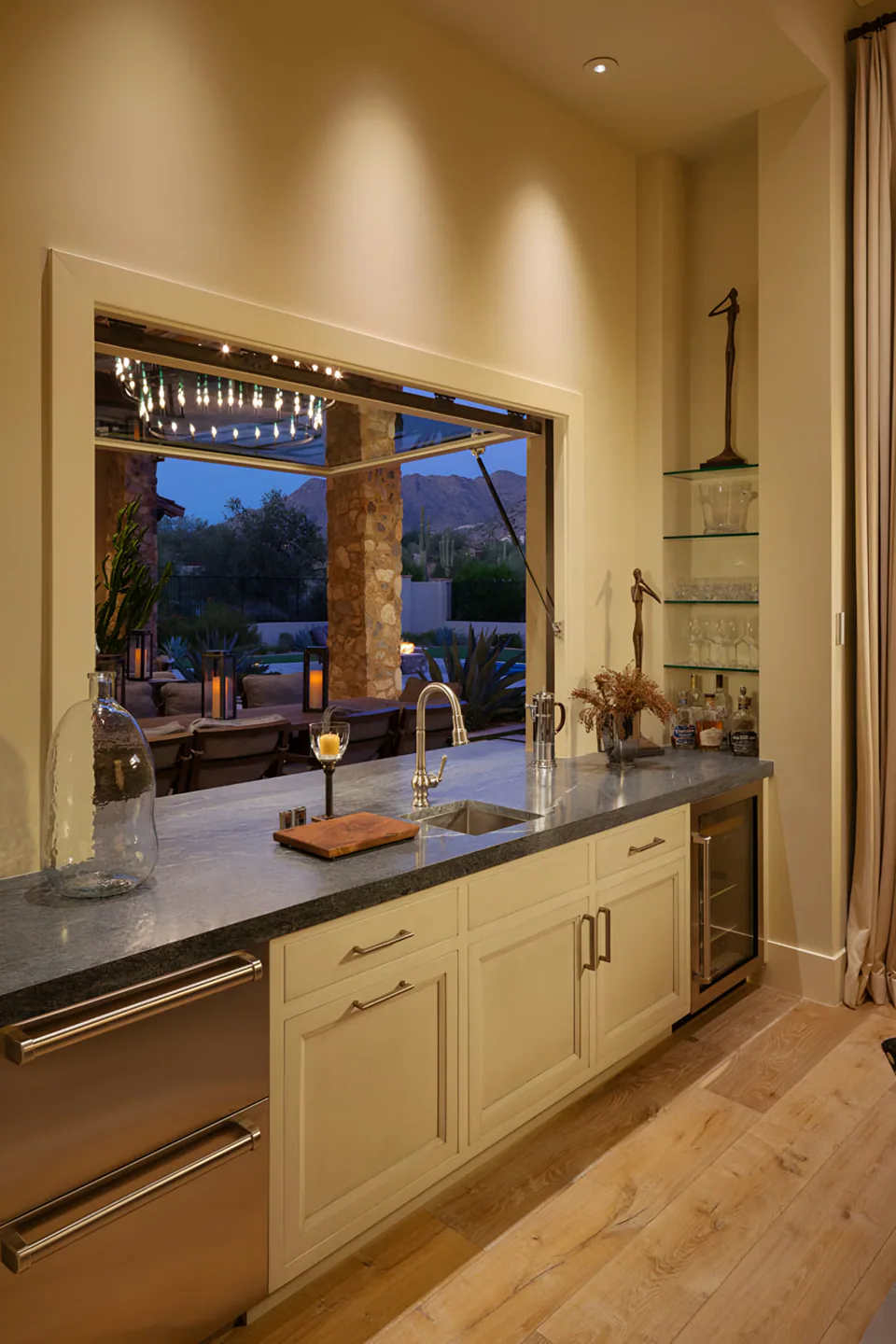 Bar at Desert Classic, Scottsdale, Arizona, interior design by Paul Lauren Designs