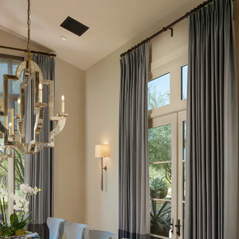 Detail of the dining room at Desert Classic, Scottsdale, Arizona, interior design by Paul Lauren Designs