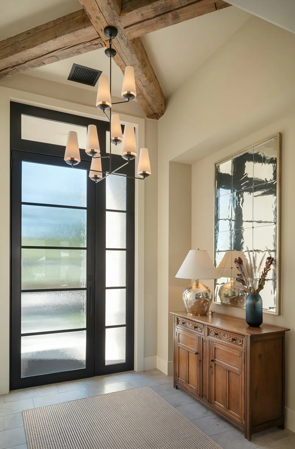 Entry at Desert Classic, Scottsdale, Arizona, interior design by Paul Lauren Designs