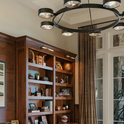 Detail of the study at Desert Classic, Scottsdale, Arizona, interior design by Paul Lauren Designs