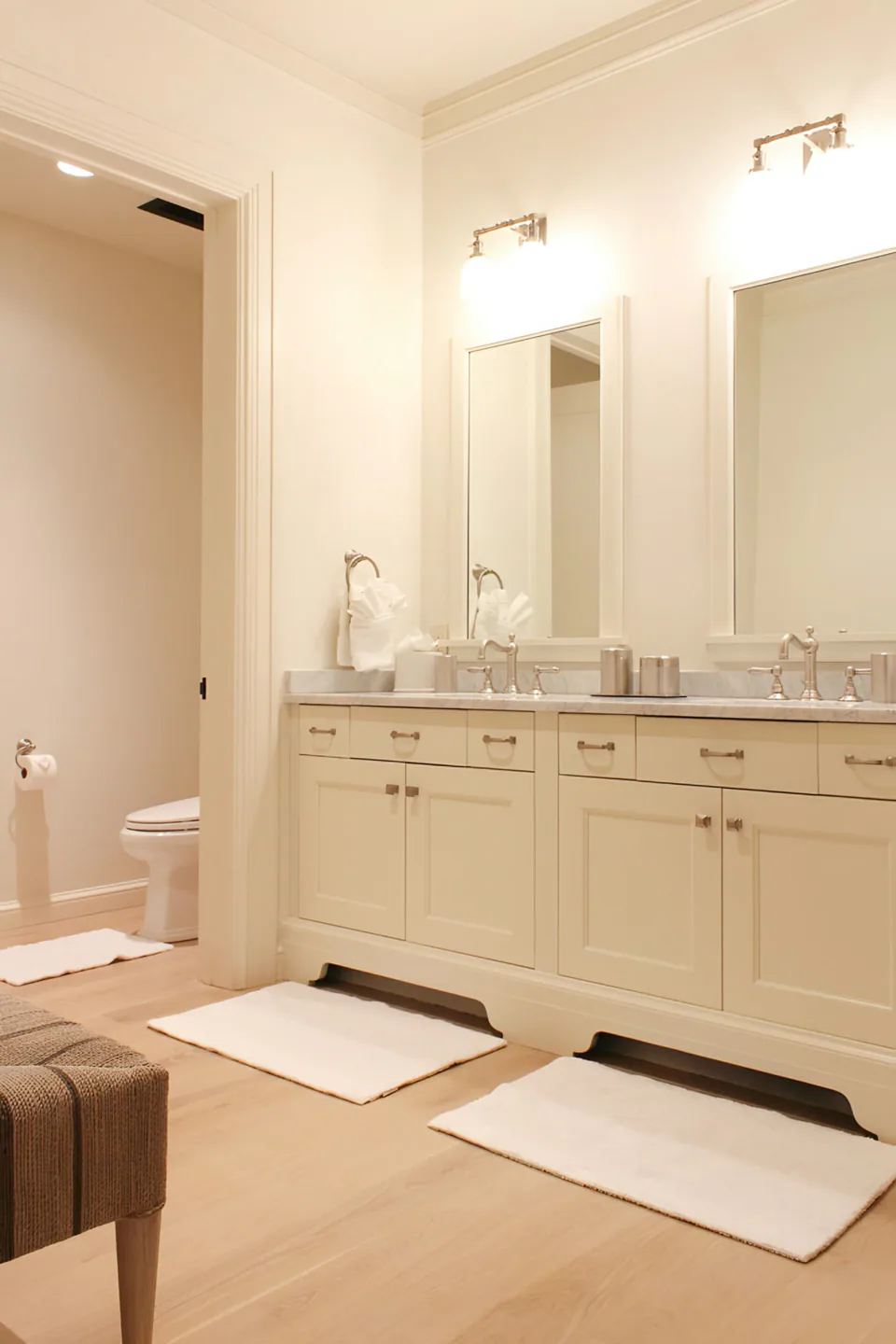Bathroom at Lakefront Condo II, a private residence, interior design by Paul Lauren Designs