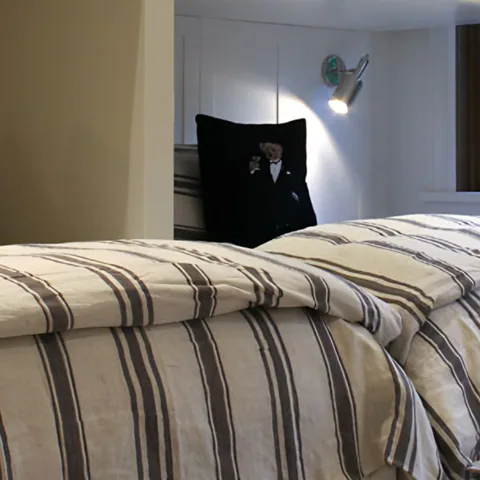 Detail of the bunk room at Lakefront Condo II, a private residence, interior design by Paul Lauren Designs