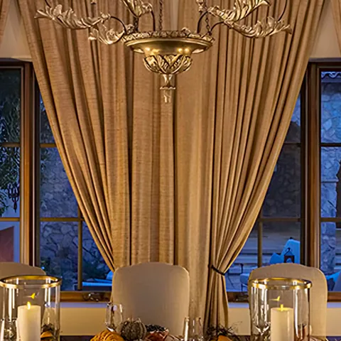 Detail of the dining room at Silverleaf Mediterranean, North Scottsdale, Arizona, interior design by Paul Lauren Designs