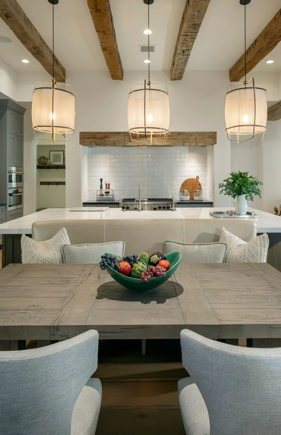 Kitchen at Silverleaf Modern Ranch, North Scottsdale, Arizona, interior design by Paul Lauren Designs