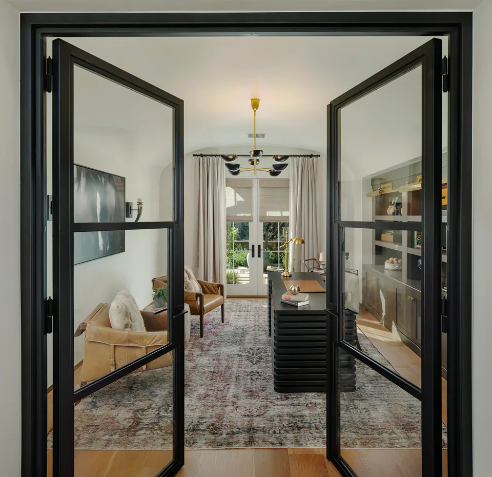 Study at Silverleaf Modern Ranch, North Scottsdale, Arizona, interior design by Paul Lauren Designs