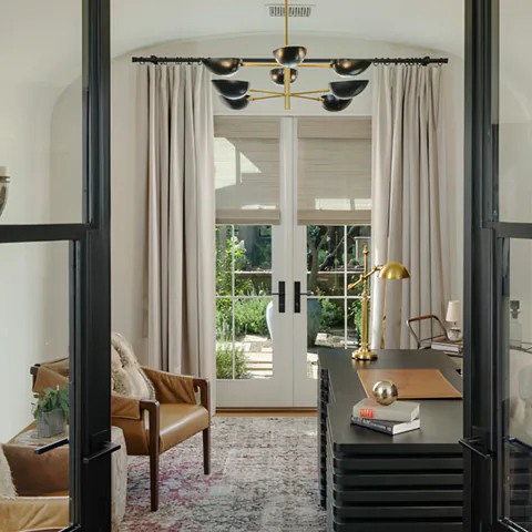 Detail of the study at Silverleaf Modern Ranch, North Scottsdale, Arizona, interior design by Paul Lauren Designs