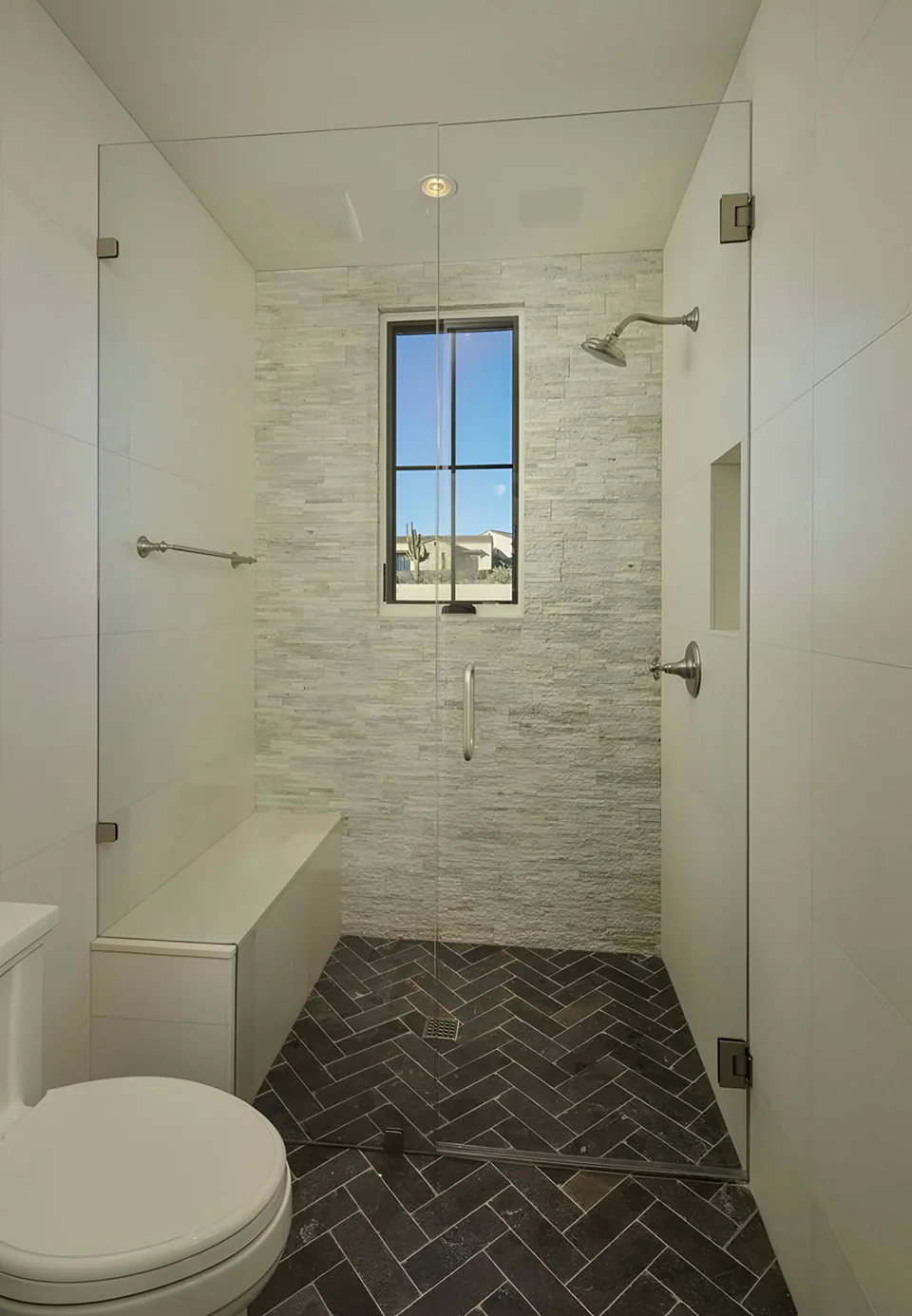 Bathroom at Silverleaf Spec, North Scottsdale, Arizona, interior design by Paul Lauren Designs