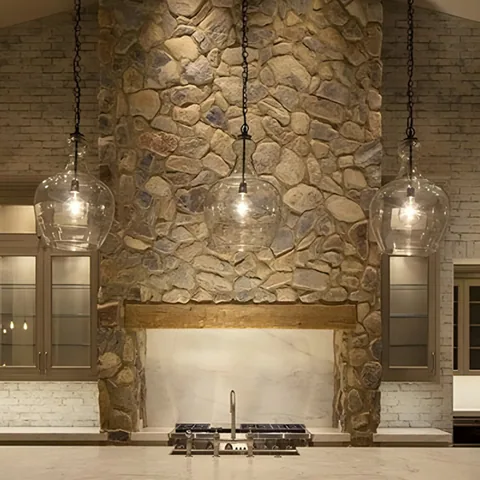 Detail of the kitchen at Silverleaf Spec, North Scottsdale, Arizona, interior design by Paul Lauren Designs