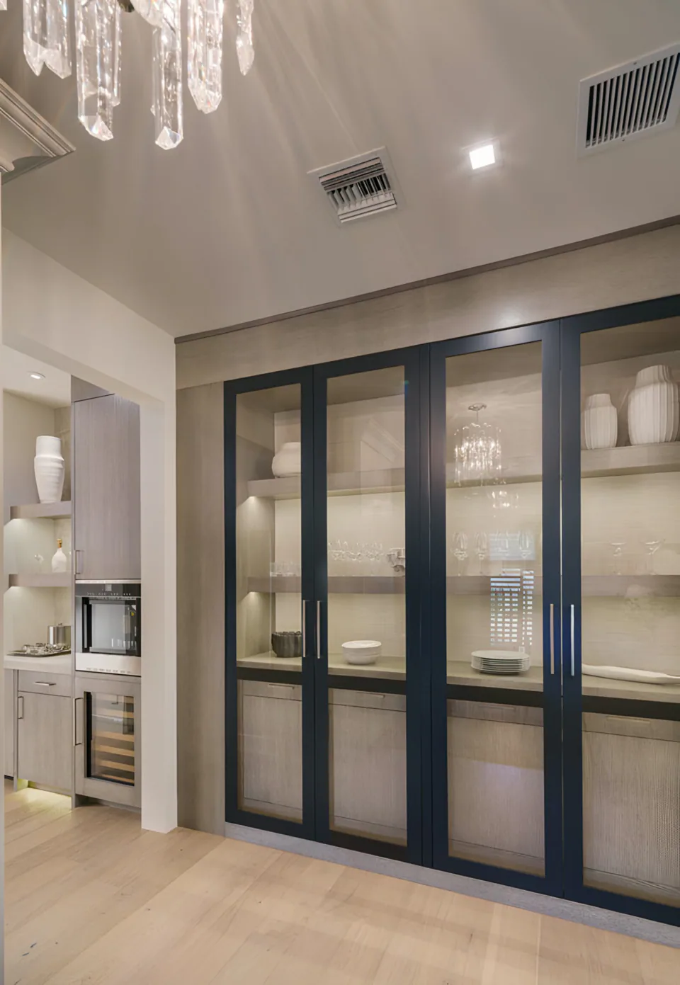 Pantry at Solitude, a private residence, interior design by Paul Lauren Designs