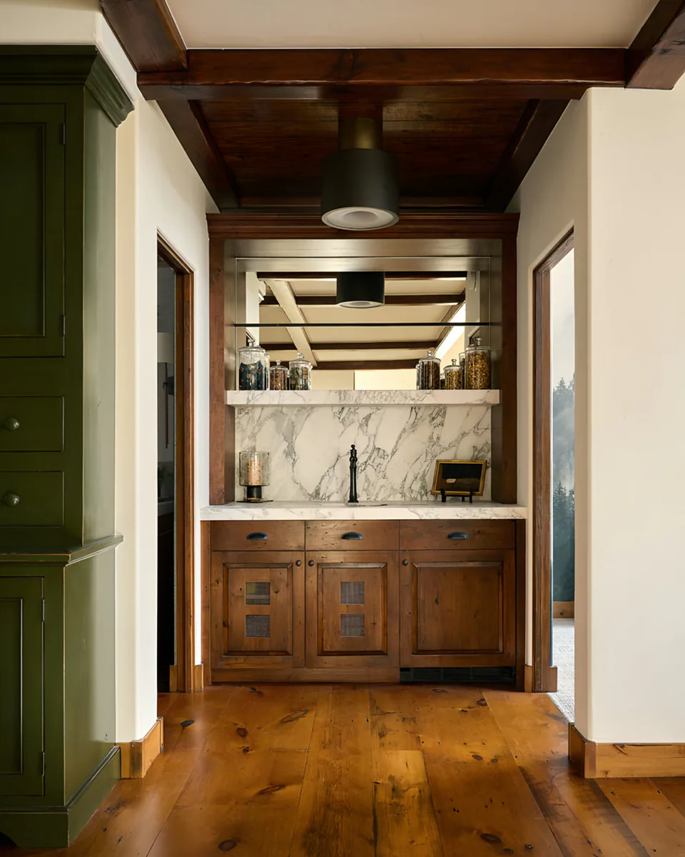 Bar at Sun Valley Renovation, Sun Valley, Idaho, interior design by Paul Lauren Designs