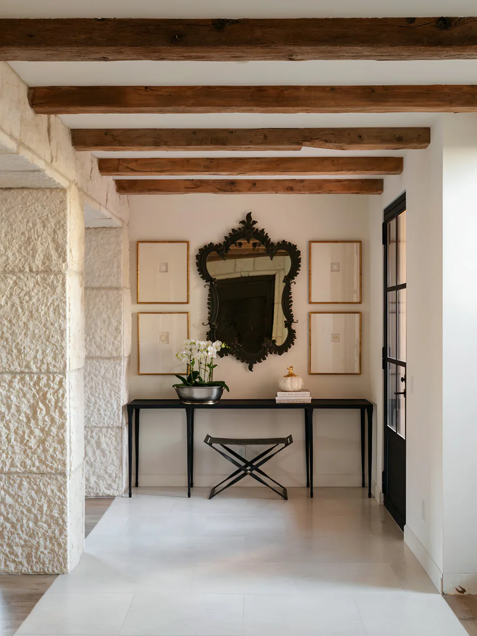 Entry at The Village of Silverleaf, North Scottsdale, Arizona, interior design by Paul Lauren Designs