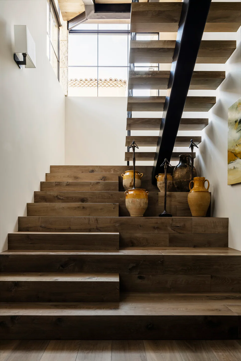 Staircase at The Village of Silverleaf, North Scottsdale, Arizona, interior design by Paul Lauren Designs