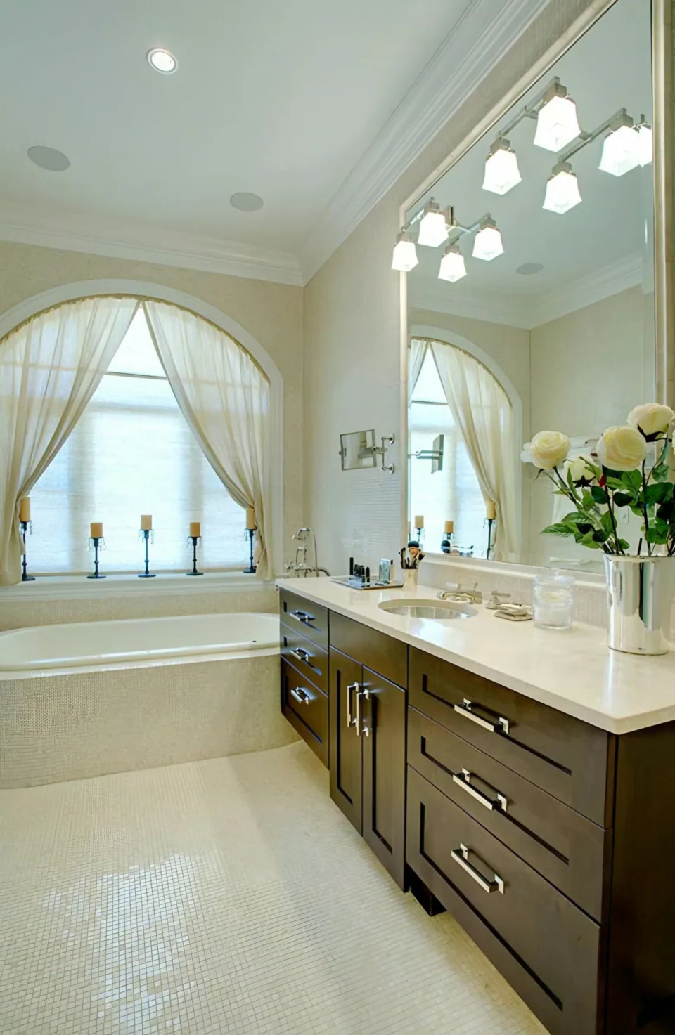Bathroom at West Loop Chicago, Chicago, Illinois, interior design by Paul Lauren Designs