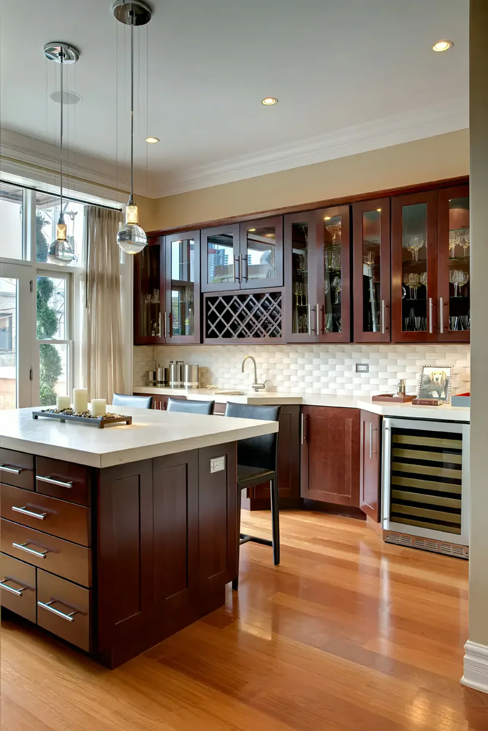 Kitchen at West Loop Chicago, Chicago, Illinois, interior design by Paul Lauren Designs